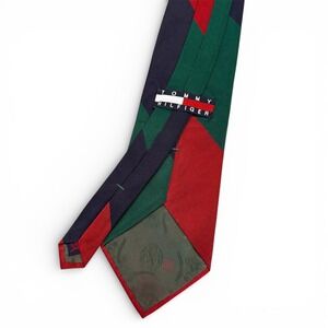Tommy Hilfiger‎ Vintage 100% Italian Silk Color Block Tie